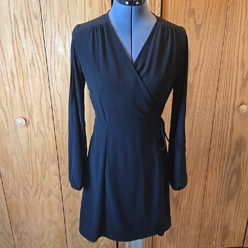 Monteau Black Long Sleeve Dress